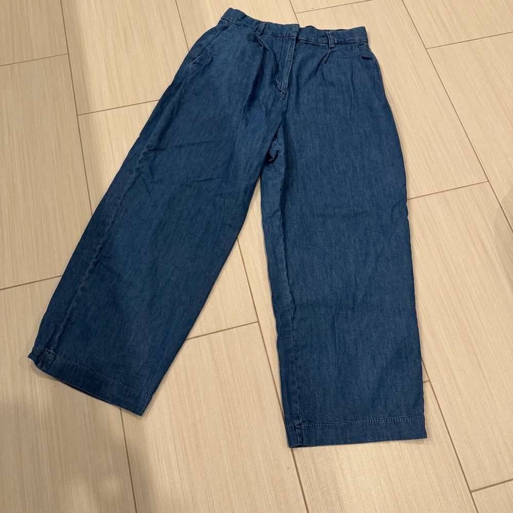 Old Navy Wide-Leg Denim Pants in Dark Blue
